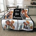 thumbnail image 3 of Custom Blankets with Photos Personalized Couples Gifts Customized Picture Blanket I Love You Gifts Birthday Gift for Wife Husband Girlfriend Boyfriend, 3 of 6