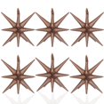 thumbnail image 1 of Globos de aluminio LAIAMER con forma de estrella de 14 puntas en forma de cono en forma de estrella 4D x6, color marrón, 1 of 1