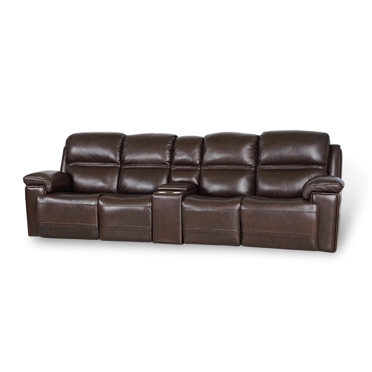 4 Seater Leather Reclining Sofa | Baci Living Room
