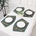 thumbnail image 7 of REGALWOVEN Set of 6 Faux Leather Placemats for Kitchen Dining Table Decor Washable Heat Resistant Table Placemats Wipeable Table Mat Green 19*12in, 7 of 7
