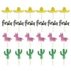 Toyfunny Mexican Carnival Theme Party Decorating Cake Insert Cactus Alpaca Fiesta Hat