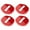 Red, variant on 4 Pieces Car Door Lock Cover Metal Protection Accessory for