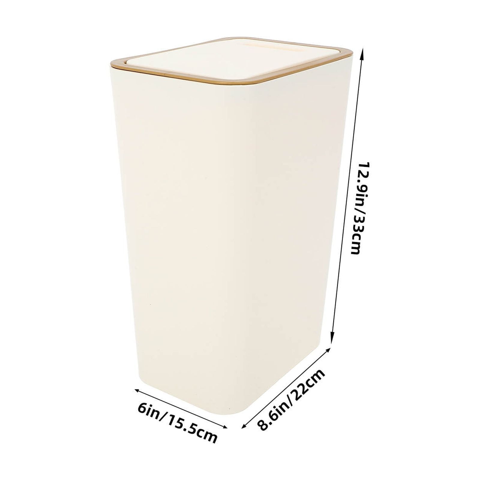 WHAMVOX  Bins Large Garbage Can Press Pop-up Lid Trash Office
