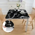thumbnail image 2 of WYYP Skeletons Cave Painting Square Tablecloth Outdoor Fitted 100% Polyester Fiber 46*46, 2 of 8