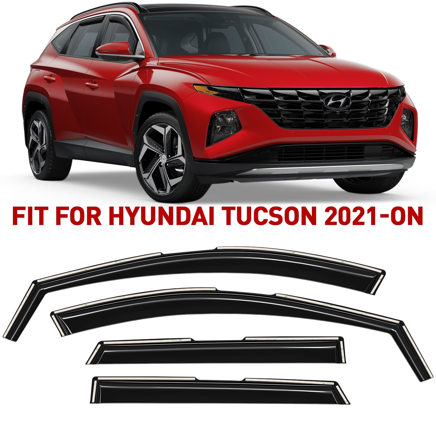 Voron Glass inChannel Extra Durable Rain Guards for Hyundai Tucson