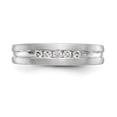 thumbnail image 4 of 14K White Gold Ring Band Wedding Diamond Round Men's , Size 9, 4 of 7