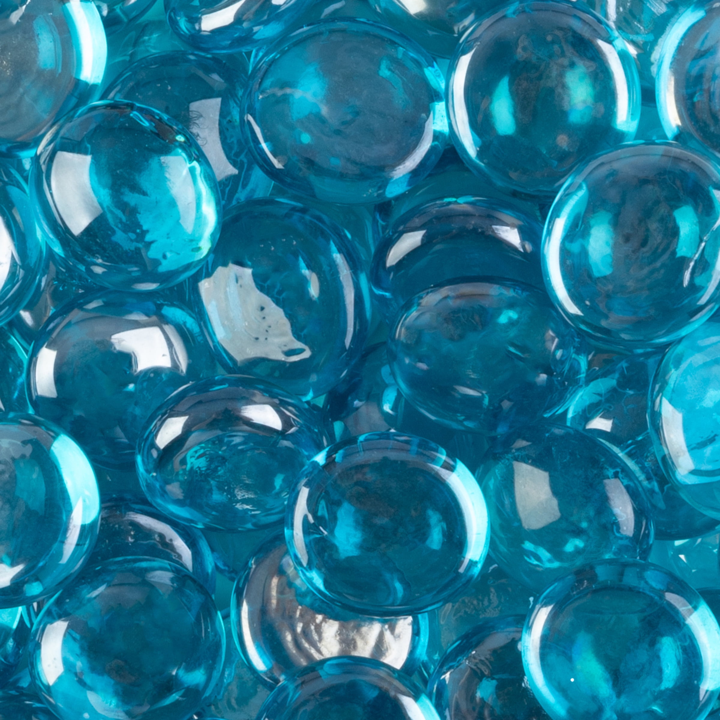 Pure Garden 10lbs Fire Pit Glass - 3/4-Inch Glass Rocks, Aqua Blue