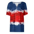 thumbnail image 4 of Fiudx Camisetas para Mujer Blusa de Manga Corta Estampada a La Moda para Mujer, Blusas Informales con Cuello Redondo, 4 of 5