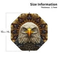 thumbnail image 2 of KLL Drink Coasters Set Octagon of 4,PU Leather Absorbent Coasters Set Decorative Coffee Cup Coasters Housewarming Gift for Home Decor-Vintage Pattern Bald Eagle, 2 of 5
