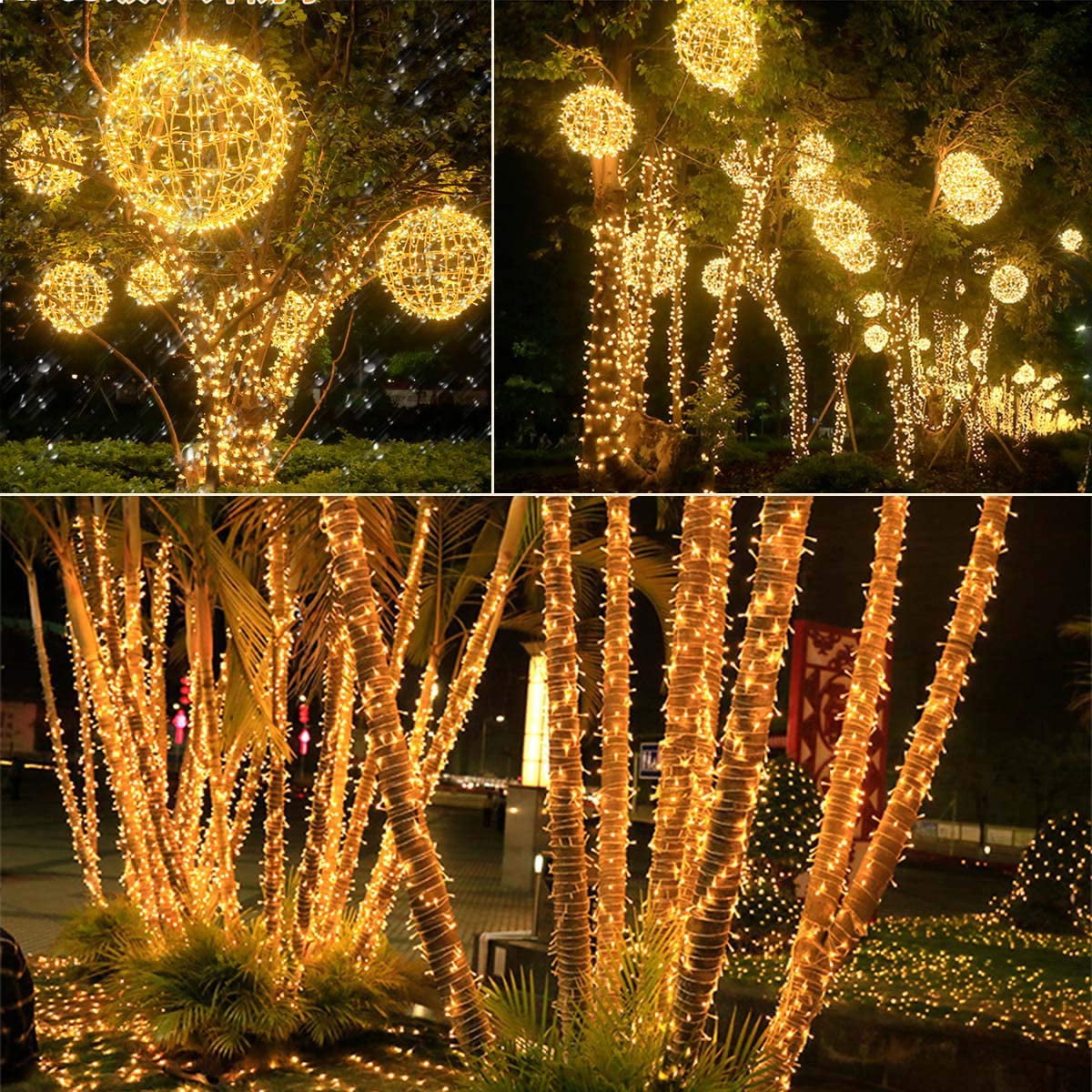 LED Light Chain Warm White Colourful 400-1000 LEDs IP44 for External Outdoor & Indoor 