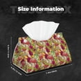 thumbnail image 6 of Lsque Bright Mushrooms Printed Long Tissue Box Cover Holder, Facial Paper Organizer Dispenser,Triangle with Bottom Belt, PVC Leather Decorative Organizer, 6 of 9