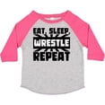 thumbnail image 3 of Inktastic Eat, Sleep, Wrestle, Repeat Boys or Girls Toddler T-Shirt, 3 of 5