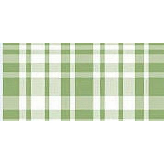 Green and White Plaid Edible Photo Image Cake Border Decoration