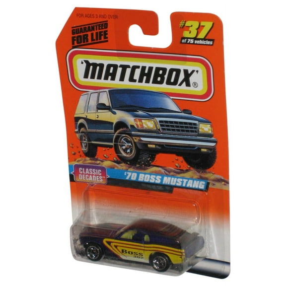 Matchbox Classic Decades (1997) Purple '70 Boss Mustang Toy Car #37/75