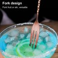 thumbnail image 2 of Electronicheart Cocktail Shaker Spoon Stainless Steel Long Handle Spiral Pattern Bar Stirring Mixing Spoon, Fork-tail Black, 2 of 7