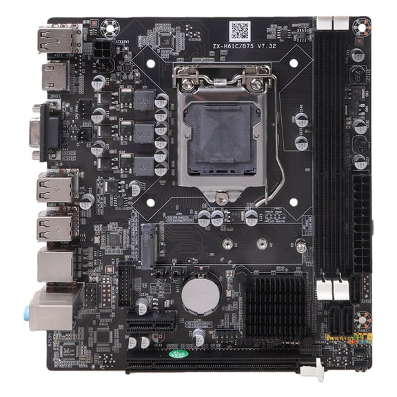 Efficient H61 Chipset Computer Motherboard with 10 USB Port and Onboards Ethernet for 1155Series CPUs Processors