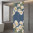thumbnail image 3 of Daisy Privacy Window Film, Decorative Frosted Glass Window Film, Spring Floral Summer Botanical Elegant Navy Blue Reusable Peel and Stick Static Cling for Home Bathroom Office Glass Door 23.6"x59", 3 of 8