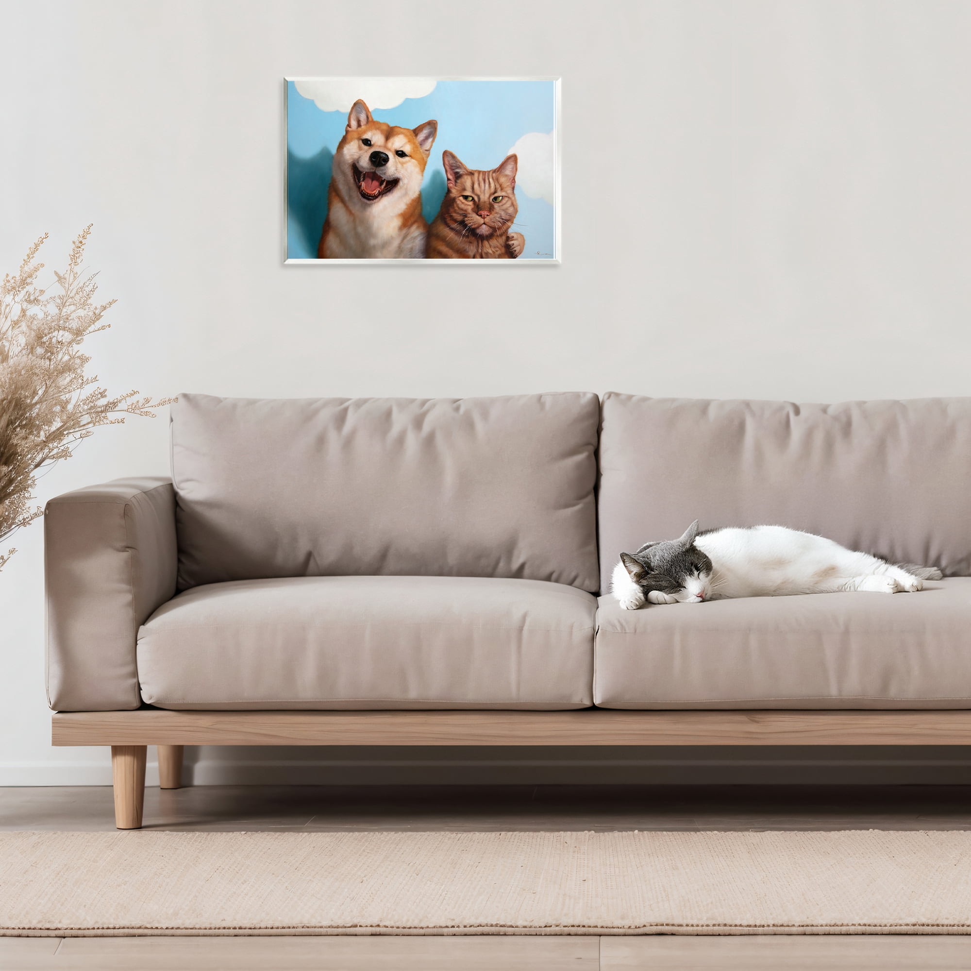 Stupell Industries Adopted Brother Dog & Cat Wall Plaque Art, design by Lucia Heffernan