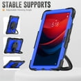 thumbnail image 2 of Allytechgroup Rugged Case for Lenovo Tab M11 11" 2024, Adjustable Kickstand Case with Built-in Screen Protector Shoulder Strap Anti-Drop Shockproof Full Body Protection Case, Black+Blue, 2 of 8