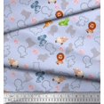 thumbnail image 3 of Soimoi Crepe Silk Fabric Floral & Cute Animals Cartoon Print Sewing Fabric Yard 42 Inch Wide, 3 of 3