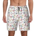 thumbnail image 3 of Uemuo Summer Floral Pattern Mens Swim Trunks Quick Dry Board Shorts with Mesh Lining, Stretch Beach Shorts Quick Dry No-Chafing Board Shorts-3X-Large, 3 of 9