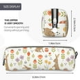 thumbnail image 3 of Pofeuu Happy Easter Print Leather Pencil Case, Leather Pencil Pouch Large Capacity, Big Pencil Pouch with Zipper Vintage Pen Bag Fountain Pen Holder, 3 of 7