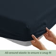 thumbnail image 3 of Elegant Comfort 4-Piece Microfiber Bed Sheet Set, Twin/Twin XL, Black - Deep Pocket, 3 of 10