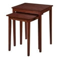 thumbnail image 1 of Pemberley Row Mahogany Wood Brown Nesting End Tables Rectangular Set of Two 26.25", 1 of 3