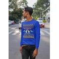 thumbnail image 3 of Old Glory Mens Retro 90s Rainbow Unicorn Magical Ugly Christmas Sweater Long Sleeve T Shirt, 3 of 6