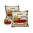 thumbnail image 2 of Outdoor Throw Pillow Cover Farmhouse Red Car and Cows Waterproof Cushion Covers 2 Pack Black White Buffalo Checked Pillow Cases Home Decoration for Patio Garden Couch Sofa, 2 of 7