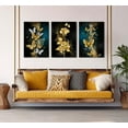 thumbnail image 2 of Abstract Gold Butterfly Canvas Wall Art Gold Butterfly And Rose Wall Decor Pictures Modern Luxury Flowers Posters Prints Painting for Living Room Bedroom（Only canvas）, 2 of 6