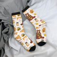 thumbnail image 5 of Vsdgher Cute Bee Honey Jar Hive Bear Crew Socks for Men & Women, Breathable Casual Athletic Ankle Socks, 5 of 6