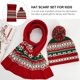 thumbnail image 2 of 1 juego 2 piezas bufanda de gorro de punto cálido conjunto de dos piezas bufanda de sombrero de Navidad para niños, 2 of 6