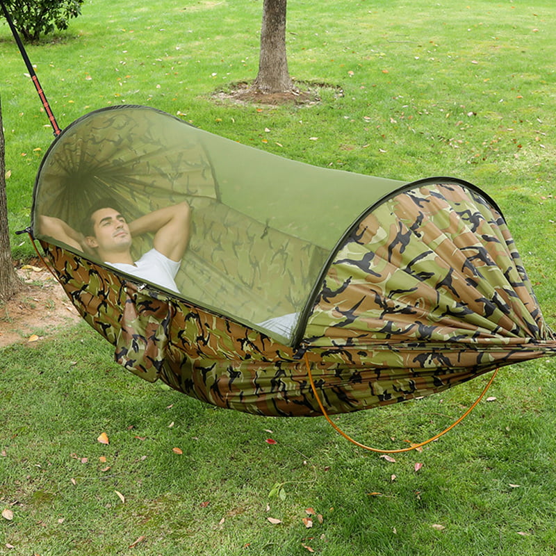 Double Person Travel Outdoor Camping Tent Hanging Hammock Bed W/ Mosquito Net 