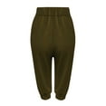 thumbnail image 5 of CHWGFWL Capris Pants for Women Capri Leggings for Women 2024 High Waisted Cutout Yoga Capris Lightweight Cozy Cropped Pants Solid Soft Pajams Pants Plus Size Pants Women's Linen Pants (Coffee,XXXL), 5 of 5