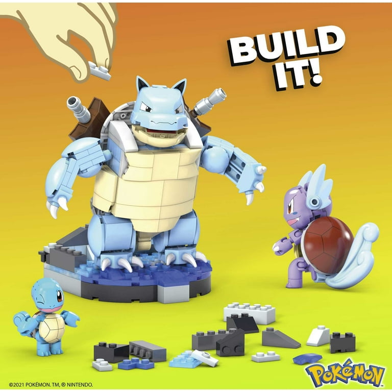 MEGA Pokemon Squirtle Building Toy Kit with 3 Action Figures (379 Pieces)  for Kids