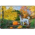thumbnail image 4 of SKYSONIC 72x48in Autumn Forest Dog Area Rug, Fall Pumpkin Maple Leaf Non-Slip Floor Carpet for Indoor Living Dining Room and Bedroom Area, 4 of 5