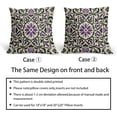 thumbnail image 6 of Black Purple Boho Pillow Covers 16x16 Inch Bohemian Ethnic Carpet Style Vintage Flower Print Decorative Throw Pillows Outdoor Linen Square Cushion Case Farmhouse Decor for Sofa Bed Set of 2, 6 of 6