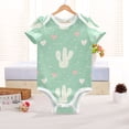 thumbnail image 6 of Valentine Cute Cactuses Hearts Pure Cotton Bodysuit Short Sleeve Pajamas One-Piece Romper Unisex 12M, 6 of 6