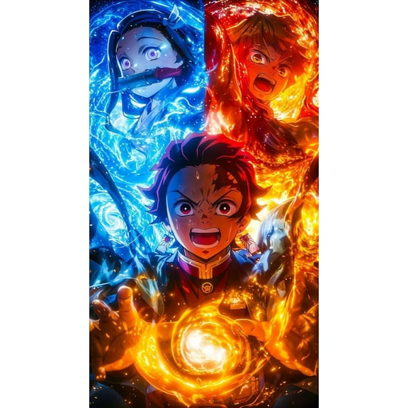 Diamond Painting Kits for Adults - Demon Slayer DIY 5D Diamond Art Kits Full Drill Diamond Dots Paintings with Diamonds Gem Art and Crafts Home Decor 12x16inch