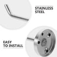 thumbnail image 3 of PAMINGONO 1Set Simple Silver Stainless Steel Wall Hook Compact Design for Organized Wall Storage, 3 of 8