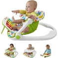 thumbnail image 1 of Fisher-Price Portable Baby Chair Kick & Play Deluxe Sit-Me-Up Seat with Piano Learning Toy and Snack Tray for Infants to Toddlers, 1 of 5