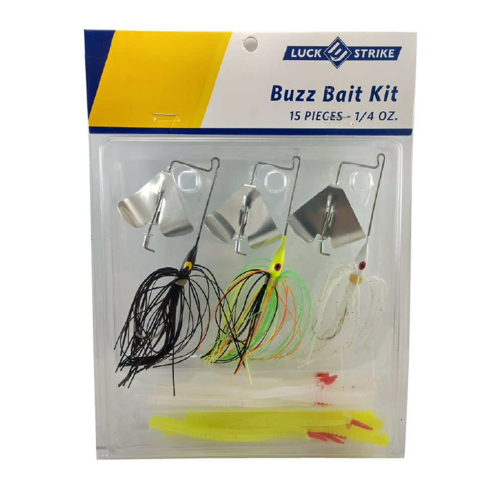 LuckEStrike, Spinnerbait Kit, 15 Piece, Assorted Colors, Spinner Baits