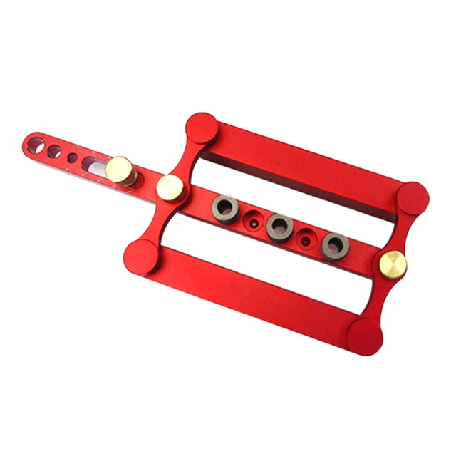 Riwesomey Localizador de taladro para carpintería, localizador Universal de agujeros precisos, herramienta de guía de centrado, accesorio de perforación Herramientas y ferretería Rojo Riwesomey TO009302-01