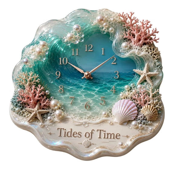 SUTWOEN Wall For Home Decor Tides Of Time Seashell Hanging Nautical Themed Acrylic Wall Art For Bathroom 2D Flat Pendant
