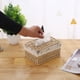 thumbnail image 4 of Caja de pañuelos de escritorio de paja, caja de papel para el hogar, caja de almacenamiento de pañuelos de ratán tejido para restaurante, adecuada para dormitorio, sala de estar, baño, cajas de pañuel, 4 of 6