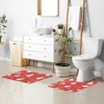 thumbnail image 6 of Yayeee Bath Rug for Bathroom Floor Non Slip Contour Fluffy Soft Absorbent Mat, 20"x24", Red Snowman, 6 of 7
