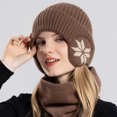 thumbnail image 5 of Tuque d'Hiver Tricotée avec Cache-Oreilles à Revers, Bonnets Extensibles en Tricot, Tuque de Ski, Bonnet Skull, 5 of 5