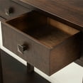 thumbnail image 7 of Console Table, Rustic Brushed Texture Sideboard with 4 Storage Drawer and Open Shelf, Wood Sofa Table for Living Room, Easy Assembly, 59"L x 15.2"W x 33"H, Espresso, 7 of 7