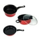 thumbnail image 4 of Juego de utensilios de cocina Macarena 3 ollas y sartenes Color rojo, 4 of 8